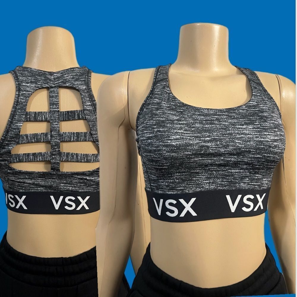 Victoria’s Secret VSX The player Strappy back sport bra gray Small